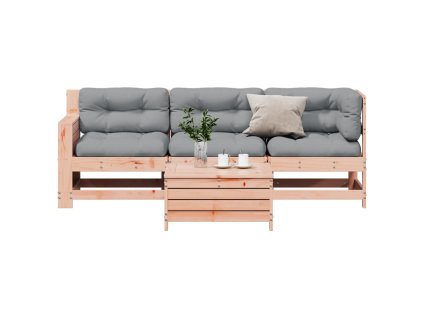 vidaXL 4-dielna záhradná sedacia súprava s vankúšmi masív douglas