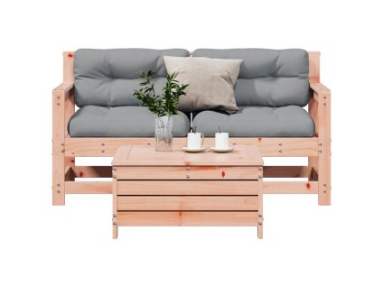 vidaXL 3-dielna záhradná sedacia súprava s vankúšmi biela douglas