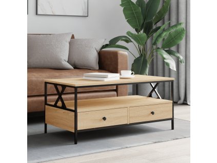 vidaXL Konferenčný stolík dub sonoma 100x51x45 cm kompozitné drevo