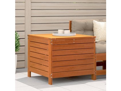 vidaXL Záhradná taburetka voskovohnedá 62x63,5x53,5cm borovicový masív