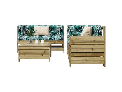 vidaXL 5-dielna záhradná súprava pohoviek impregnovaná borovica