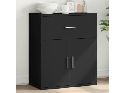 vidaXL Komoda čierna 60x31x70 cm kompozitné drevo