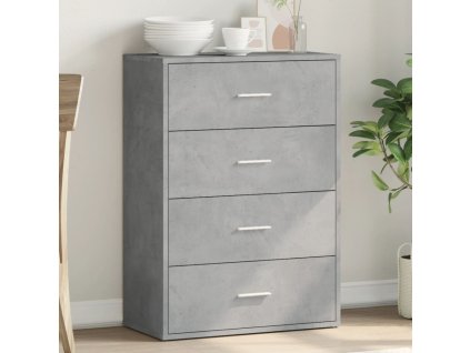 vidaXL Komoda, betónovo sivá 60x31x84 cm, kompozitné drevo