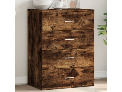 vidaXL Komoda, tmavý dub 60x39x80 cm, kompozitné drevo