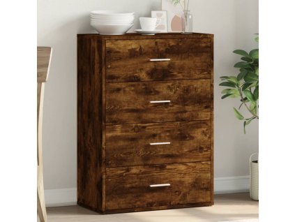 vidaXL Komoda, tmavý dub 60x31x84 cm, kompozitné drevo