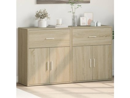 vidaXL Komody 2 ks dub sonoma 60x31x70 cm kompozitné drevo