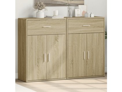 vidaXL Komody 2 ks dub sonoma 60x30x84 cm kompozitné drevo