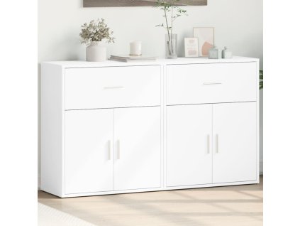 vidaXL Komody 2 ks biele 60x31x70 cm kompozitné drevo