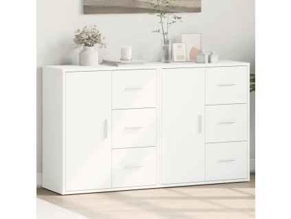 vidaXL Komody 2 ks biele 60x31x70 cm kompozitné drevo