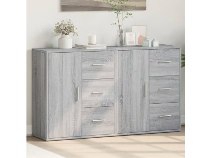 vidaXL Komody 2 ks sivé sonoma 60x31x70 cm kompozitné drevo