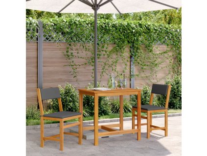 vidaXL 3-dielna balkónová súprava s vankúšmi akáciový masív