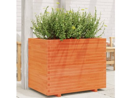 vidaXL Záhradný kvetináč voskovohnedý 90x60x72 cm masívna borovica