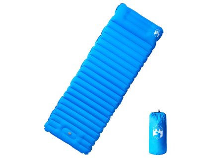 vidaXL Samonafukovací kempingový matrac s vankúš 1 osoby modrý