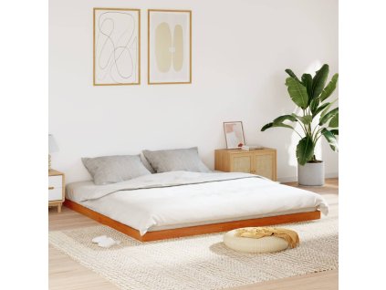 vidaXL Posteľný rám voskovo hnedý 180x200 cm masívna borovica