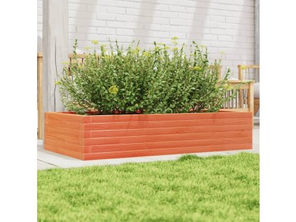 vidaXL Záhradný kvetináč voskovohnedý 110x60x23 cm masívna borovica
