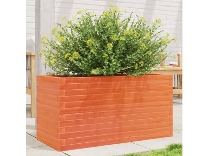 vidaXL Záhradný kvetináč voskovohnedý 90x40x45,5 cm masívna borovica