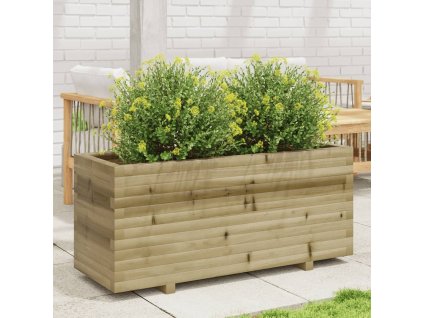 vidaXL Záhradný kvetináč 110x40x49,5 cm impregnovaná borovica
