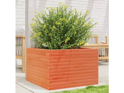 vidaXL Záhradný kvetináč voskovohnedý 70x70x45,5 cm masívna borovica