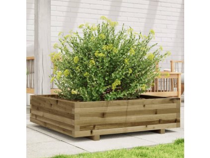 vidaXL Záhradný kvetináč 90x90x26,5 cm impregnovaná borovica