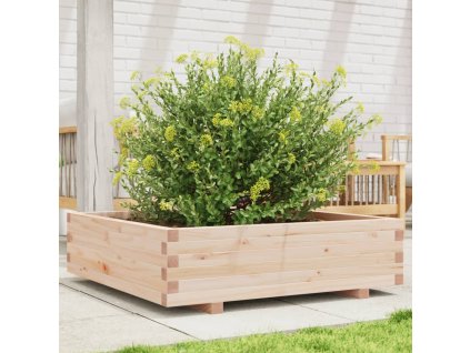 vidaXL Záhradný kvetináč 90x90x26,5 cm masívna borovica