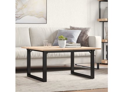 vidaXL Konferenčný stolík v tvare O 80x80x45 cm borovica a oceľ