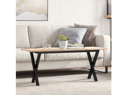 vidaXL Konferenčný stolík v tvare X 110x40x45 cm borovica a oceľ