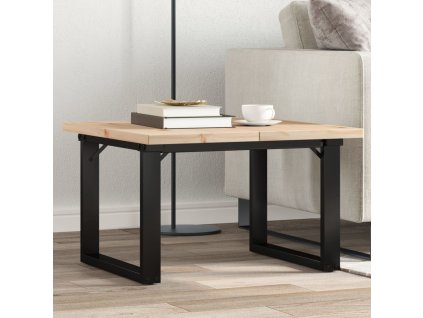 vidaXL Konferenčný stolík v tvare O 60x60x40,5 cm borovica a oceľ