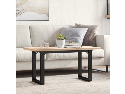 vidaXL Konferenčný stolík v tvare O 90x40x45,5 cm borovica a oceľ