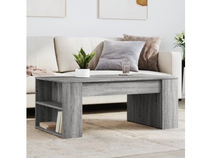 vidaXL Konferenčný stolík sivý dub sonoma 102x55x42cm kompozitné drevo