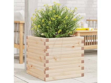 vidaXL Záhradný kvetináč 50x50x46 cm masívna borovica