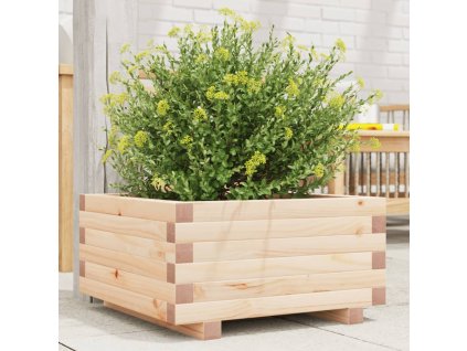 vidaXL Záhradný kvetináč 50x50x26,5 cm masívna borovica