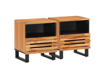 vidaXL Nočné stolíky 2 ks 40x34x46 cm akáciový masív