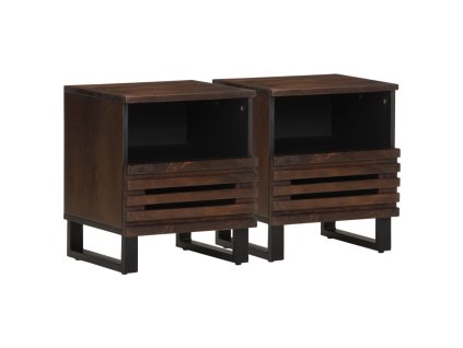 vidaXL Nočné stolíky 2 ks 40x34x46 cm masívne mangovníkové drevo