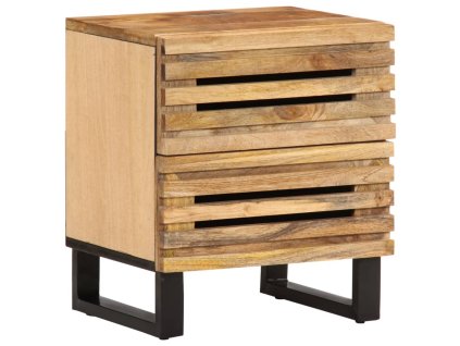 vidaXL Nočný stolík 40x34x46 cm surové masívne mango