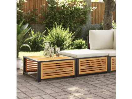 vidaXL Záhradný stôl s taburetkou akáciový masív