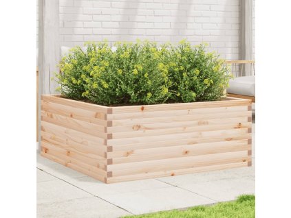 vidaXL Záhradný kvetináč 110x110x46 cm masívna borovica