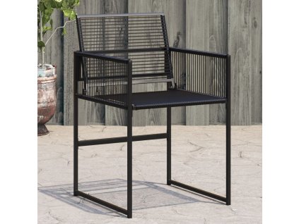 vidaXL Záhradné stoličky 4 ks čierne polyratan