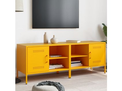 vidaXL TV skrinky 2 ks horčicovo-žlté 68x39x50,5 cm oceľ