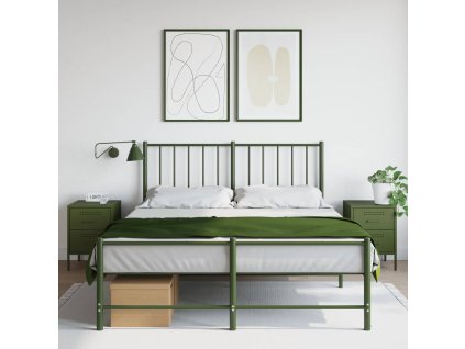 vidaXL Nočné stolíky 2 ks olivovozelené 36x39x50,5 cm oceľ