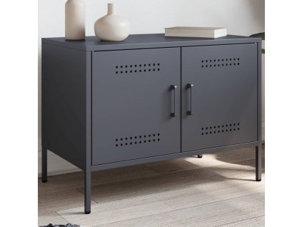 vidaXL TV skrinka antracitová 68x39x50,5 cm oceľ