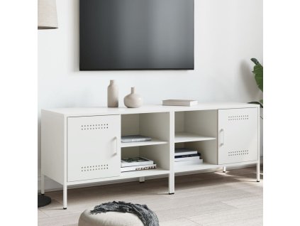 vidaXL TV skrinky 2 ks biele 68x39x50,5 cm oceľ