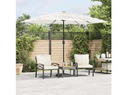 vidaXL Záhradný slnečník s oceľovou tyčou biely 300x200x250 cm