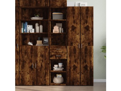 vidaXL Vysoká skrinka, tmavý dub 40x42,5x185 cm, kompozitné drevo