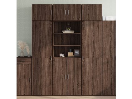 vidaXL Vysoká skrinka hnedý dub 70x42,5x185 cm kompozitné drevo