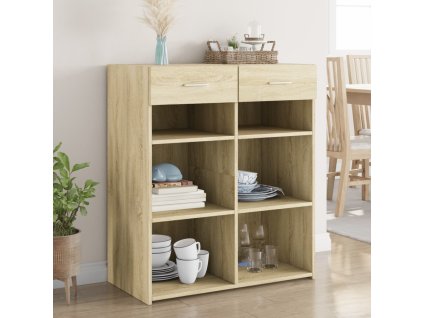 vidaXL Komoda, dub sonoma 80x42,5x93 cm, kompozitné drevo