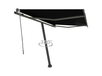 vidaXL Samostatne stojaca automatická markíza 300x250 cm antracitová