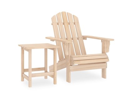 vidaXL Záhradná stolička Adirondack so stolíkom jedľový masív