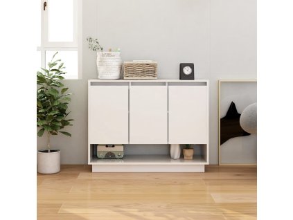 vidaXL Komoda biela 97x31x75 cm kompozitné drevo