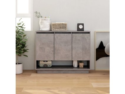 vidaXL Komoda betónovosivá 97x31x75 cm drevotrieska
