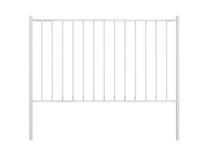 vidaXL Plotový panel so stĺpikmi, práškovaná oceľ 1,7x1 m, biely